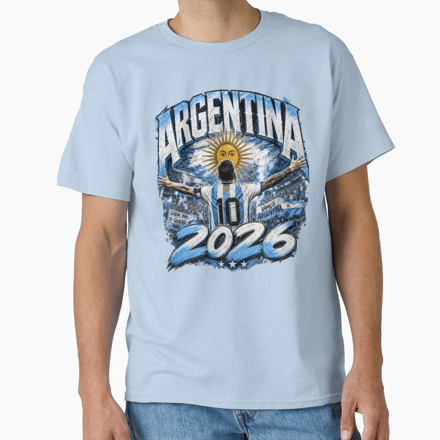 Argentina 2026 Football World Cup Champions Dream | Albiceleste Fan Shirt by rushaib