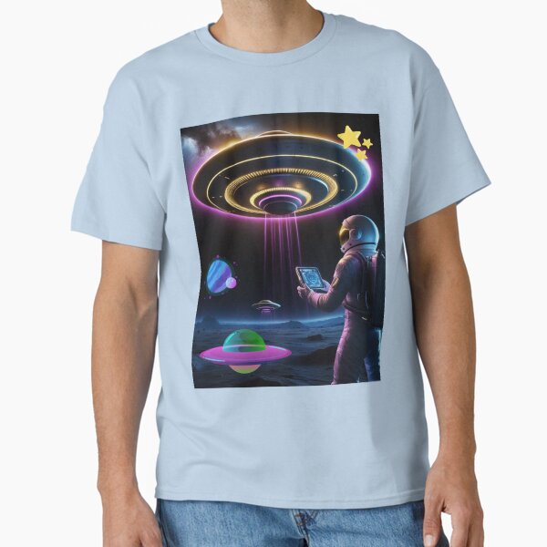 Cosmic Encounter: Astronaut and the UFO Classic T-Shirt