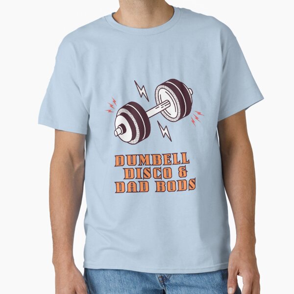“Dumbbell, Disco & Dad Bods” Funny Retro Gym T-Shirt | 80s Style Fitness Tee Classic T-Shirt
