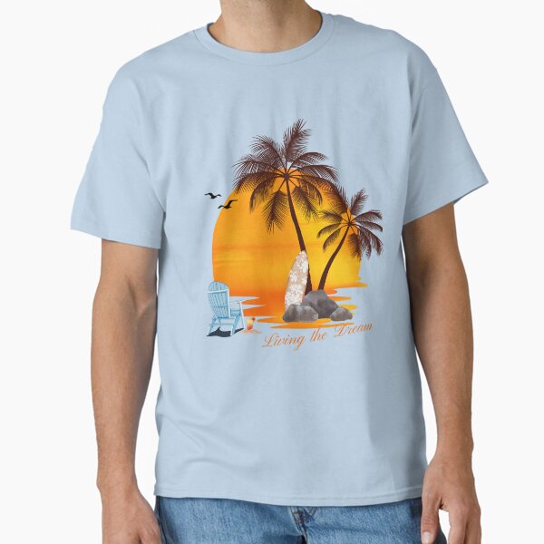 Vintage tropical beach style-Living the Dream Classic T-Shirt