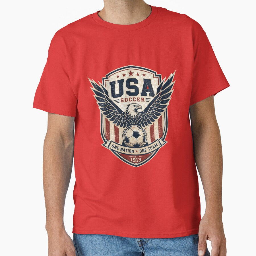 USA Soccer Eagle Crest | Patriotic Football Fan Design by LEOdesignerArt