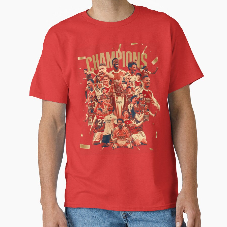 Arsenal Champions 2026 Trophy Celebration Classic T-Shirt by BlitCrankMath