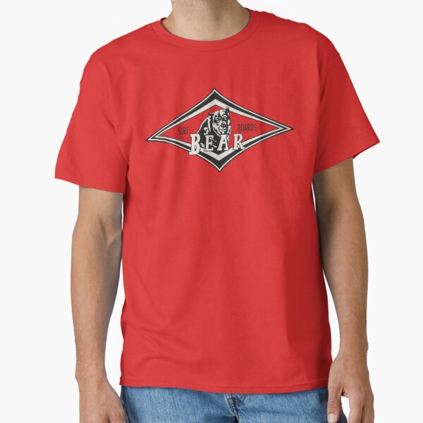 Vintage Surfing Bear Big Wednesday cult Surfboard red surf logo diamond retro T shirt  Classic T-Shirt