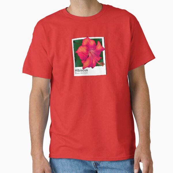 Hibiscus Rosa-sinensis flower bloom Classic T-Shirt