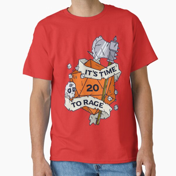 Tabletop RPG Barbarian - It's Time To Rage Classic T-Shirt