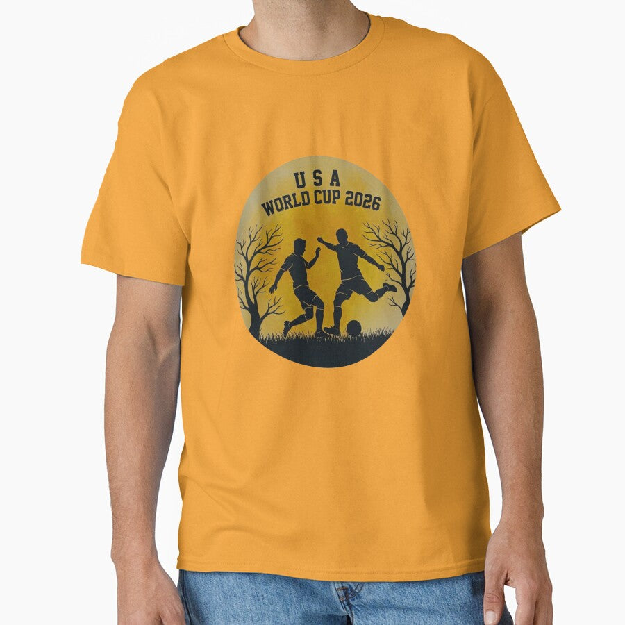 USA Soccer World Cup 2026 Retro Silhouette Graphic by BLUESKY11a
