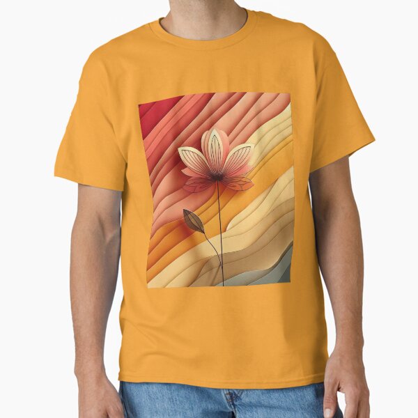 Waves of Warmth – A Paper-Cut Blossom Classic T-Shirt