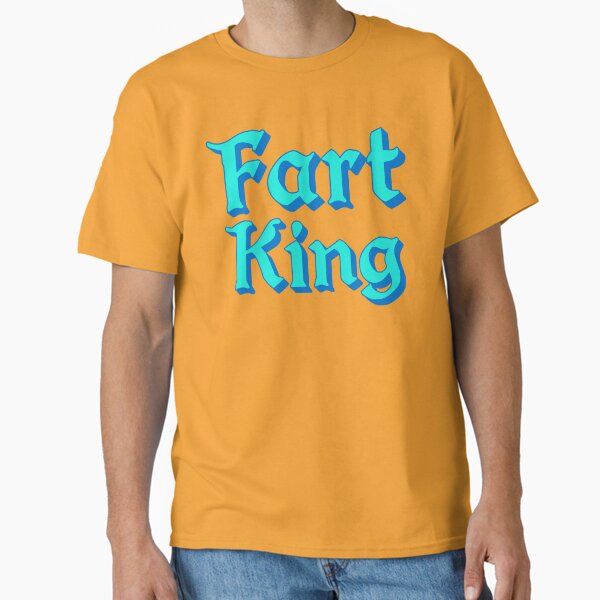 Fart King in Blue Medieval Typography Classic T-Shirt
