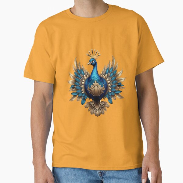 GOLDEN BLUE PEACOCK (#027CAD) Classic T-Shirt