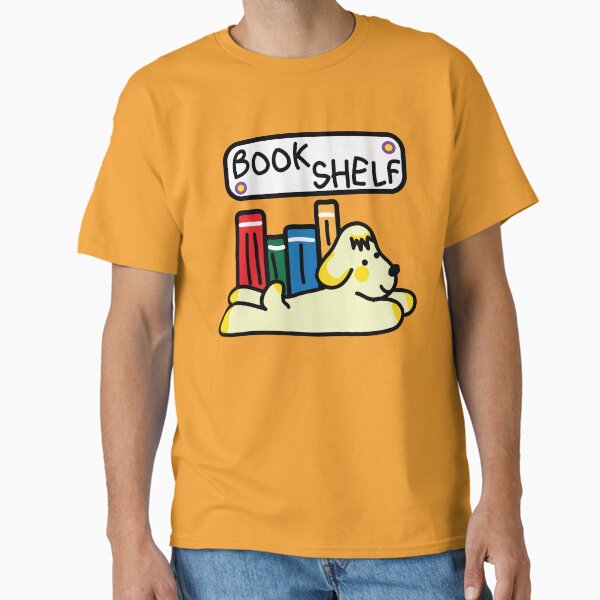 Puff the dog on a book shelf Classic T-Shirt