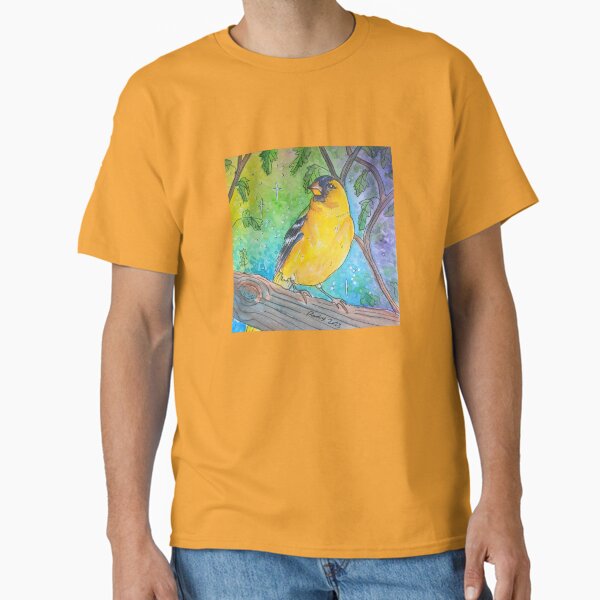 Yellow Finch In a tree Classic T-Shirt