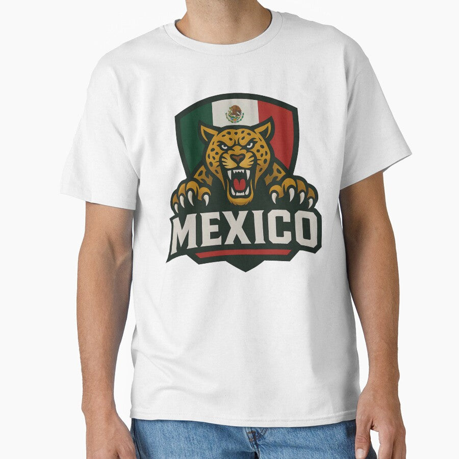 Mexico Jaguar Sports T-Shirt | Mexican Flag Emblem Tee | World Cup 2026 National Pride by legendaryskins