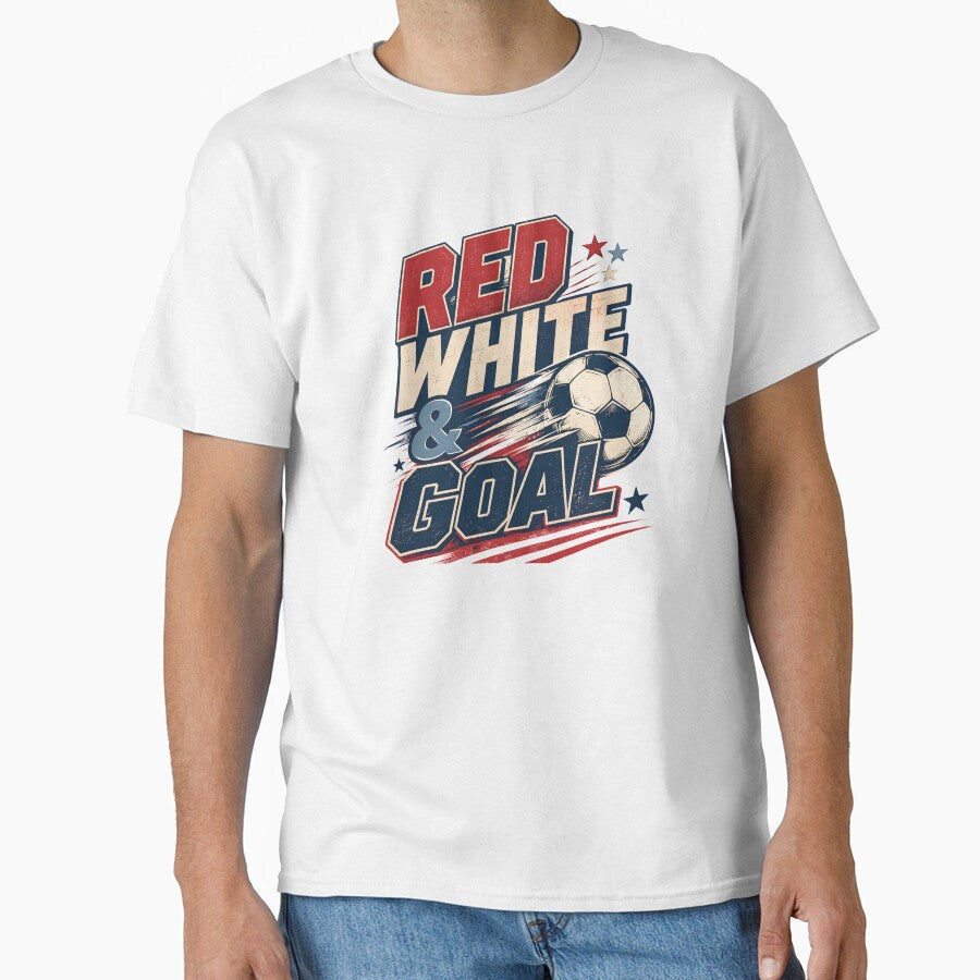 Red White and Goal USA Soccer Patriotic Game Day by RoooDesigns