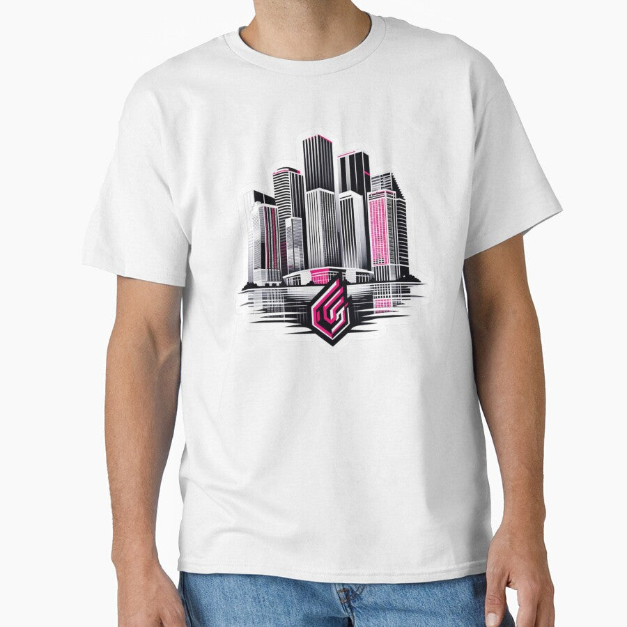 Geometric Miami Skyline by pixelpulsenyc