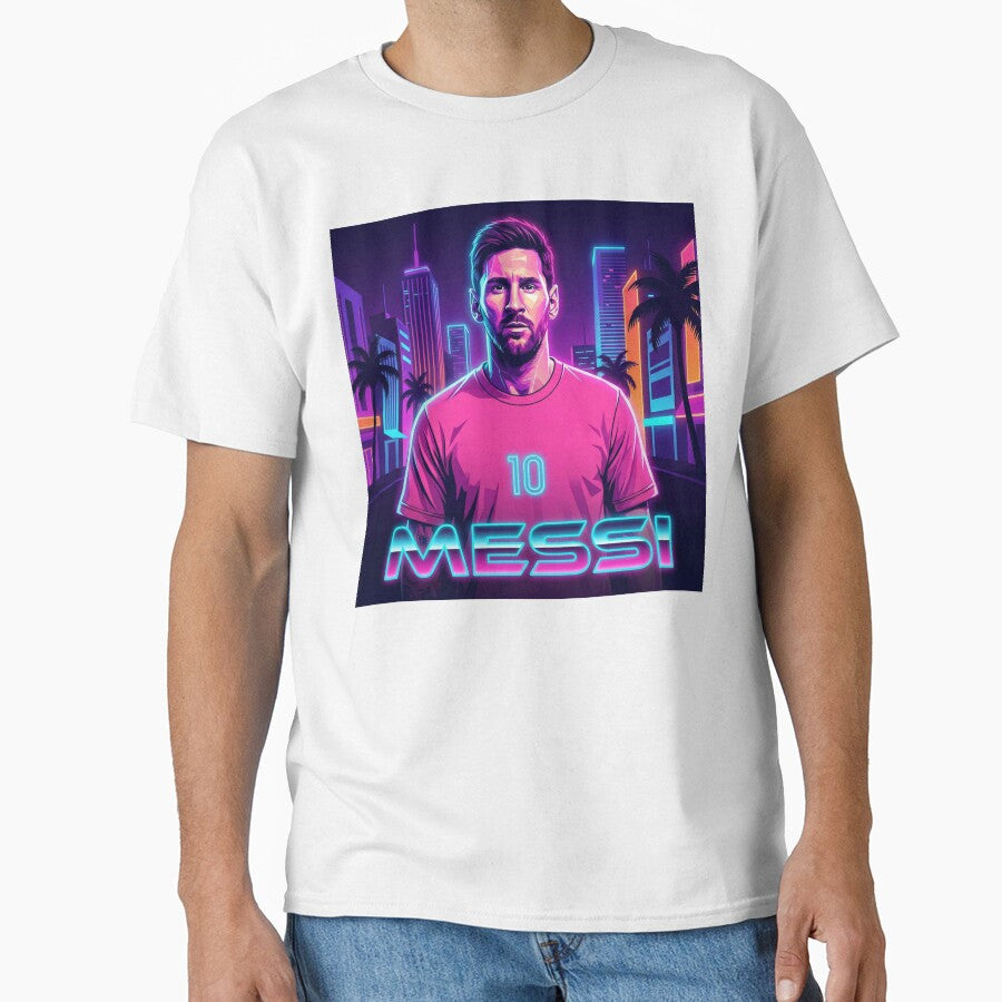 Inter Miami​ Football Legend Messi Cyberpunk Retro Futurist Design (Version 4) by Jesús Iachini