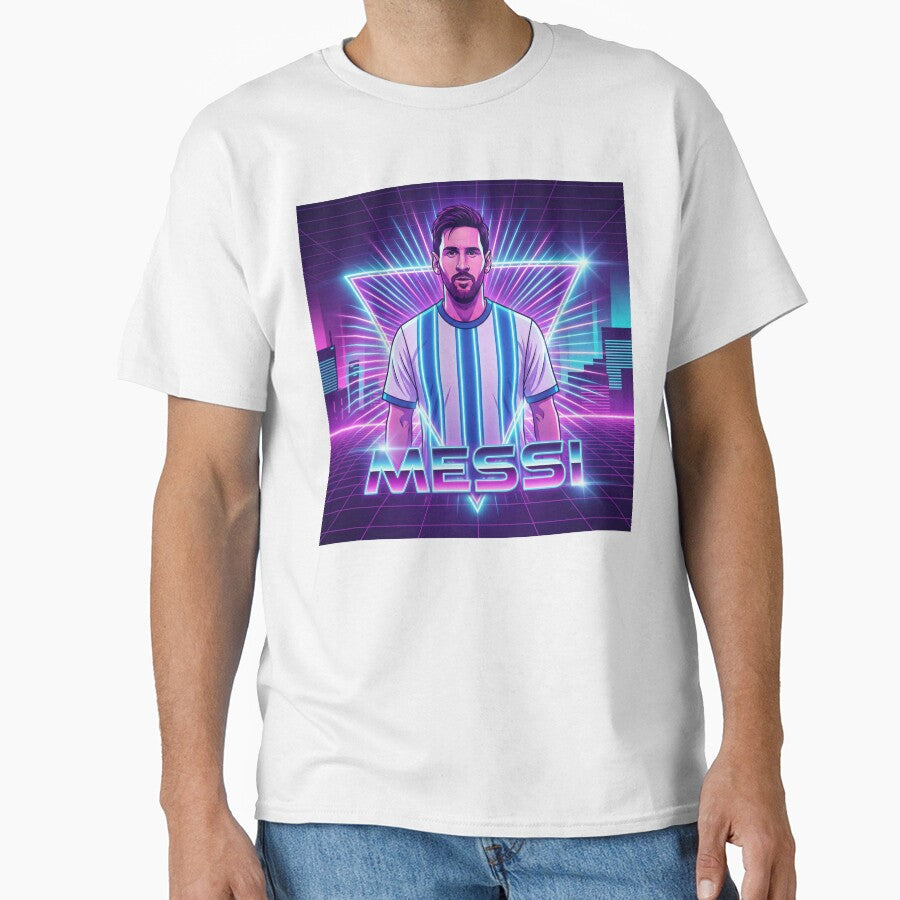 ​Argentina Football Legend Messi Cyberpunk Retro Futurist Design (Version 5) by Jesús Iachini