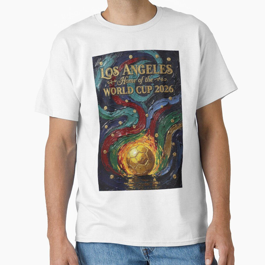 Los Angeles World Cup 2026 Fire Ball Soccer Poster — Moody Jewel Art Print by BrickByDream