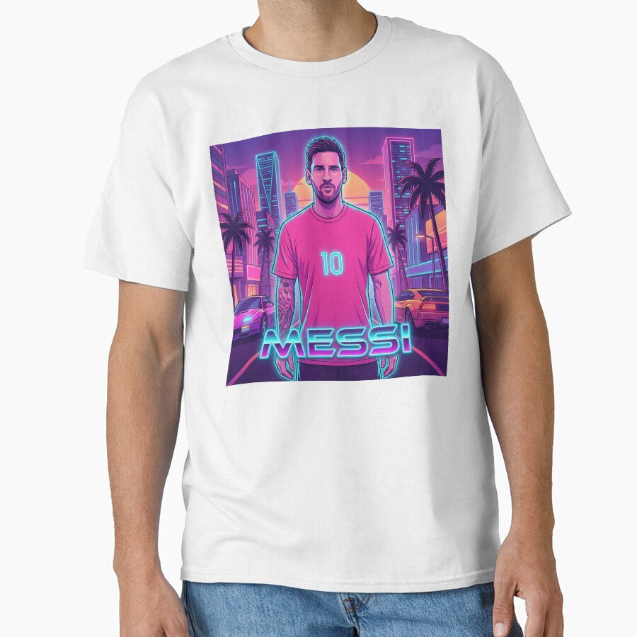 Inter Miami​ Football Legend Messi Cyberpunk Retro Futurist Design (Version 3) by Jesús Iachini
