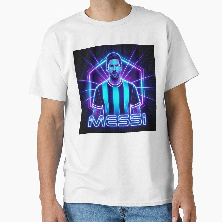 ​Argentina Football Legend Messi Cyberpunk Retro Futurist Design (Version 2) by Jesús Iachini
