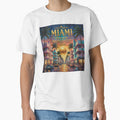Miami Home of the World Cup 2026 Sunset Boulevard Soccer Poster — Art Deco Oil Painting by BrickByDream
