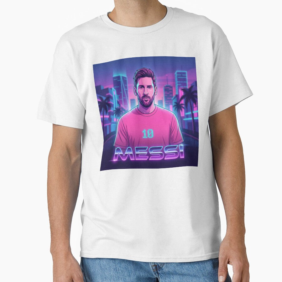 Inter Miami​ Football Legend Messi Cyberpunk Retro Futurist Design (Version 2) by Jesús Iachini