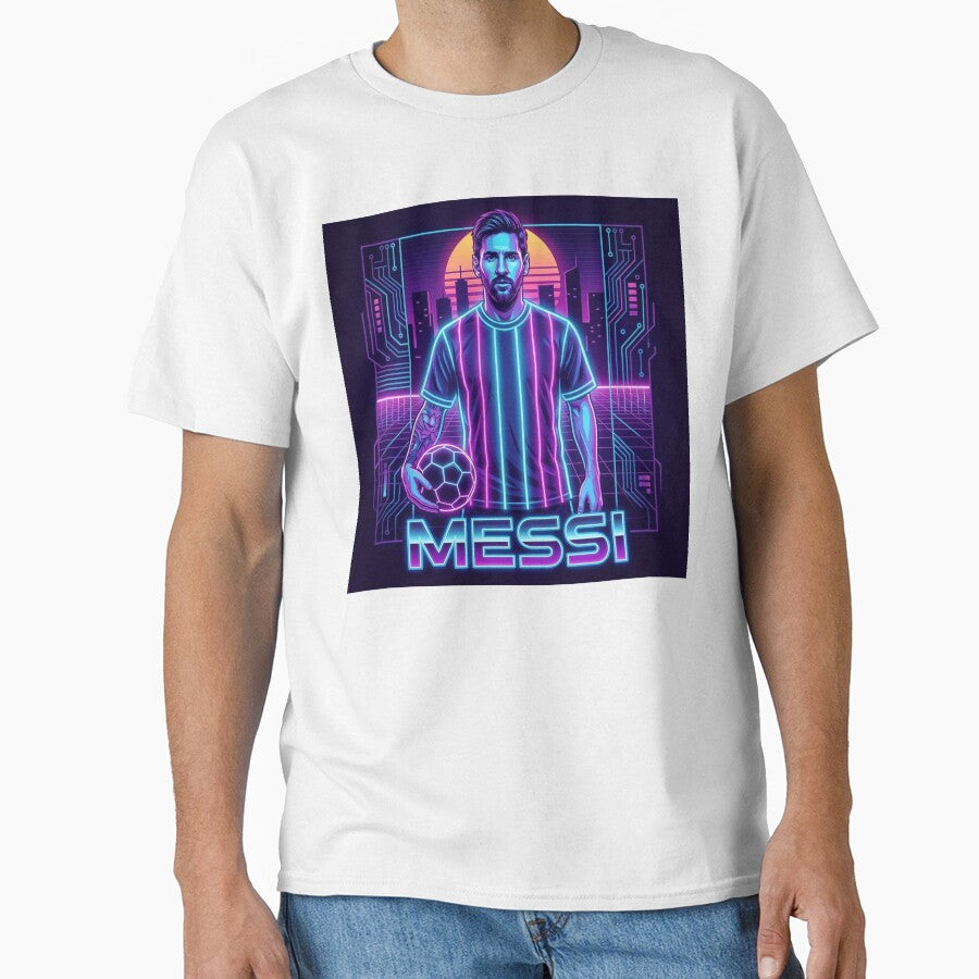 ​Argentina Football Legend Messi Cyberpunk Retro Futurist Design (Version 3) by Jesús Iachini