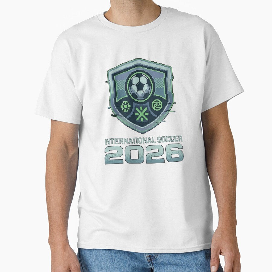 International Soccer 2026 Retro Pixel Glitch Crest by rygenr8