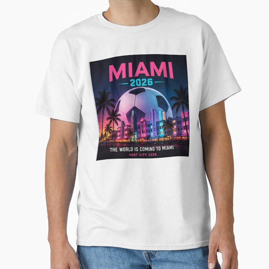 Miami 2026 Soccer Host City Neon Fan Art by Aram250