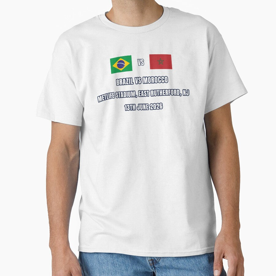 Brazil vs Morocco 13 June 2026 – Football Match Design East Rutherford by The Hairy Melon