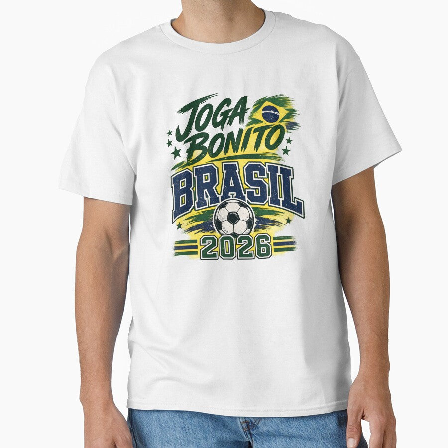 Brasil 2026 Joga Bonito Shirt Yellow Brazil Soccer Jersey Style Futebol Fan Design by Martin's_Design