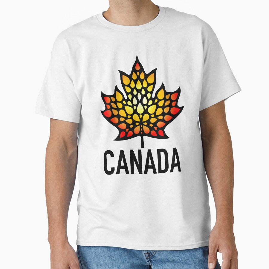 CANADA GLOWING PRIDE MAPLE LEAF NO BACKGROUND by Great Canadian Collective
