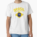 Brasil with Brazilian Flag by Doodletext