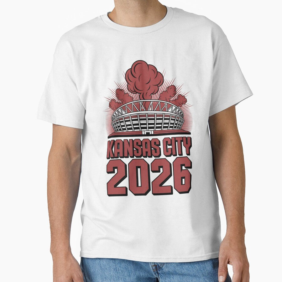 Kansas City 2026 Arrowhead Stadium Football T-Shirt V4 by DarylWelsh2024