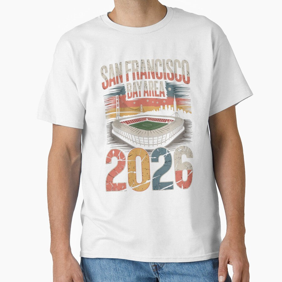 San Francisco Bay Area Golden Gate Stadium T-Shirt V12 by DarylWelsh2024