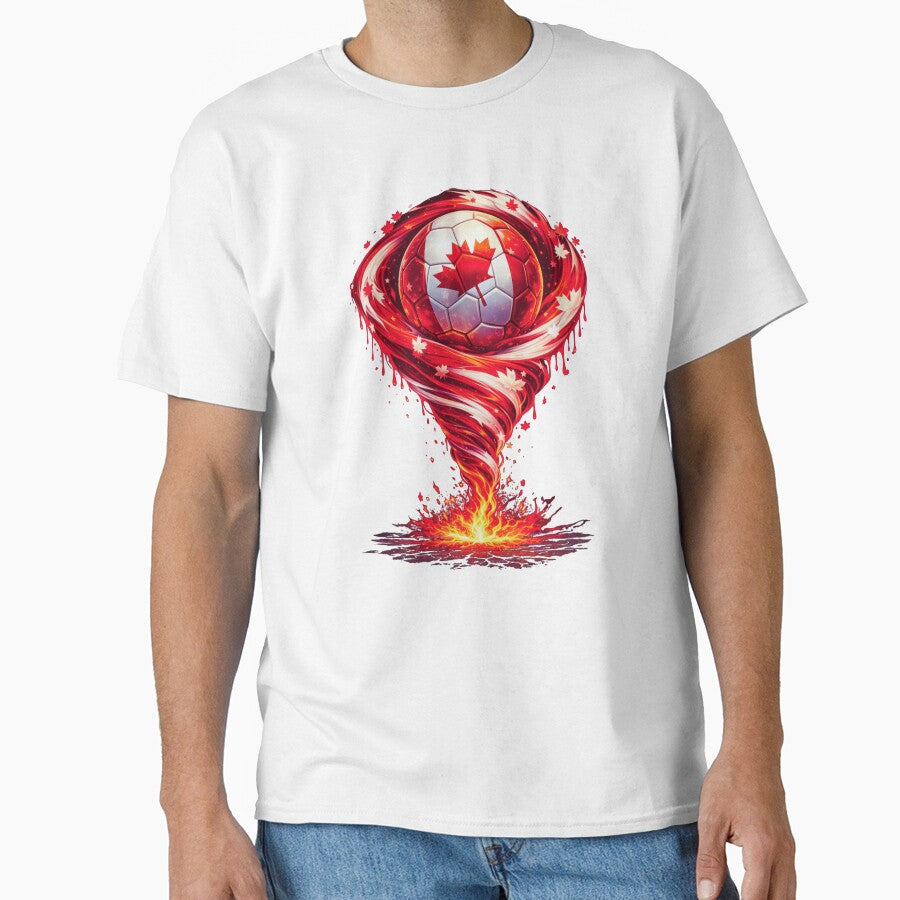 Canada Soccer Tornado: Red White Maple Vortex Art by FunToTheFullest