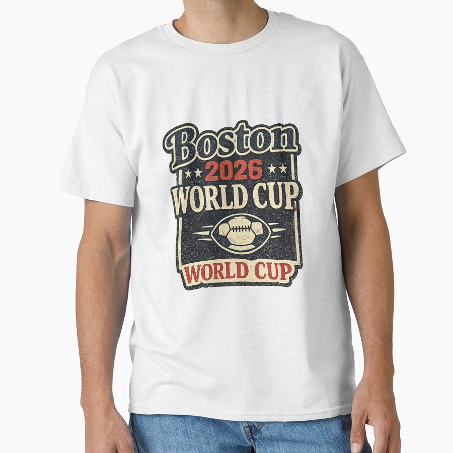 Boston 2026 World Cup – Retro Vintage Soccer Fan T-Shirt by ArthUpscale