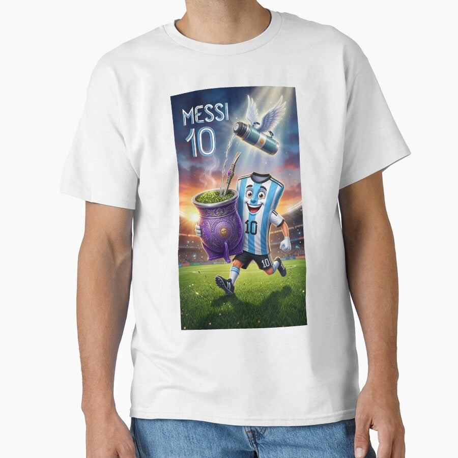 Messi 10 & Mate Magic – The Soul of Argentine Football - Argentina Football Mate Mascot - Messi 10 Soccer Fan Art by YG - YiddisheGesheft