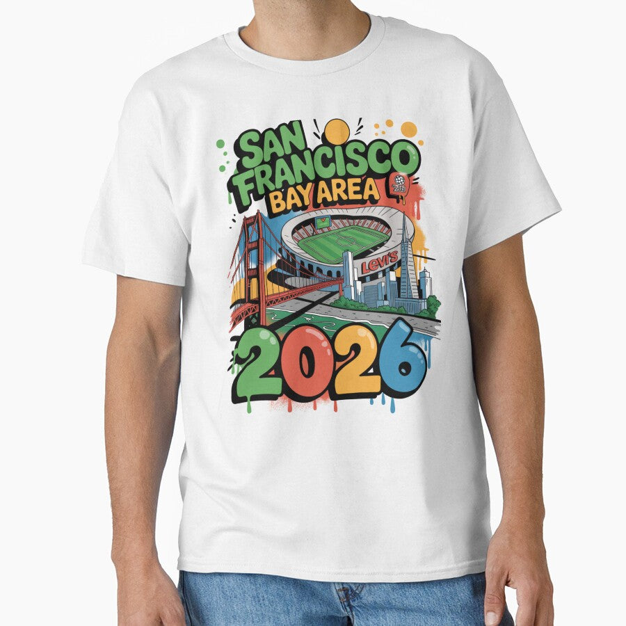 San Francisco Bay Area Golden Gate Stadium T-Shirt V7 by DarylWelsh2024