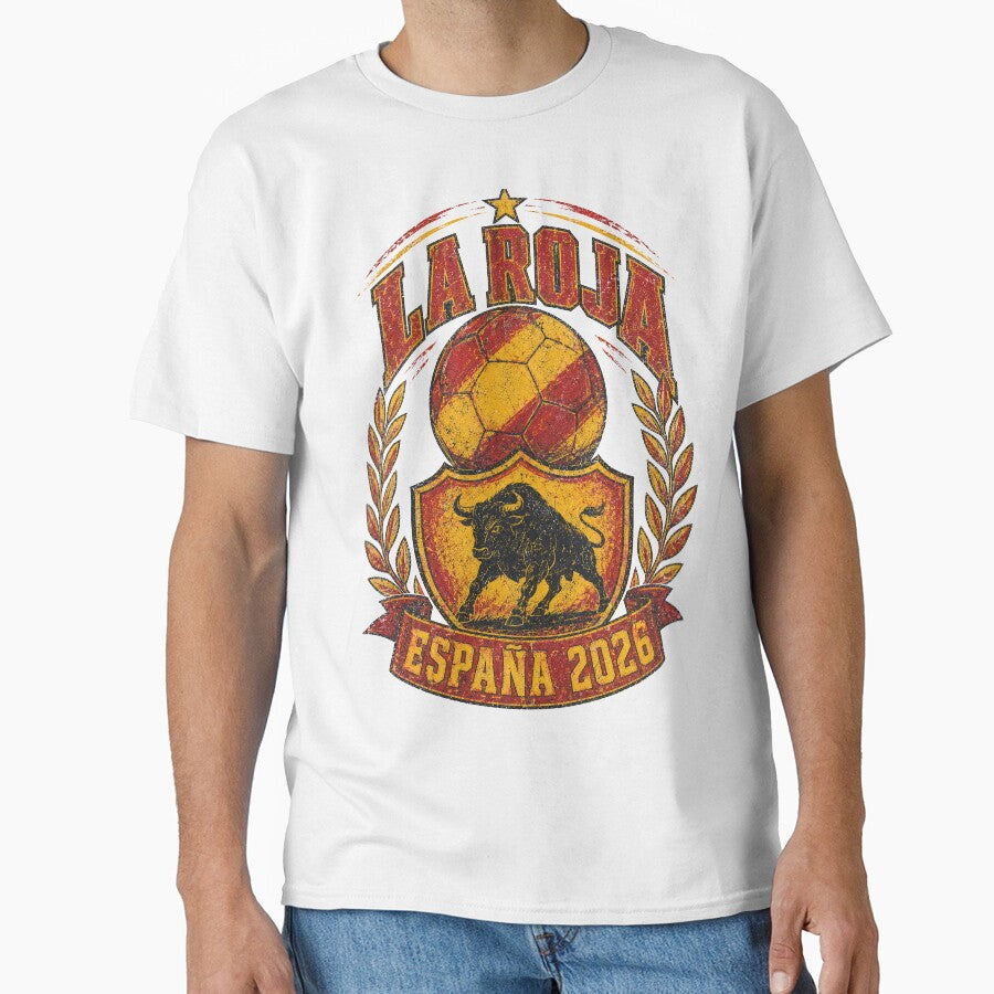 La Roja España 2026 World Cup Soccer T-Shirt by KickoffStudio