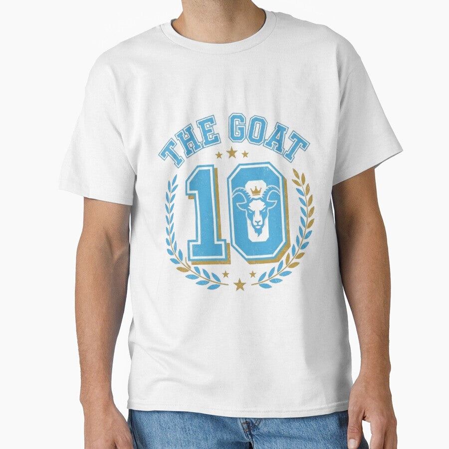 The Goat 10 - Vintage Argentina Soccer Retro Varsity by Harrak Housni