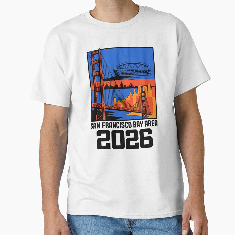 San Francisco Bay Area Golden Gate Stadium T-Shirt V4 by DarylWelsh2024