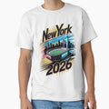 New York 2026 MetLife Stadium Skyline T-Shirt V15 by DarylWelsh2024