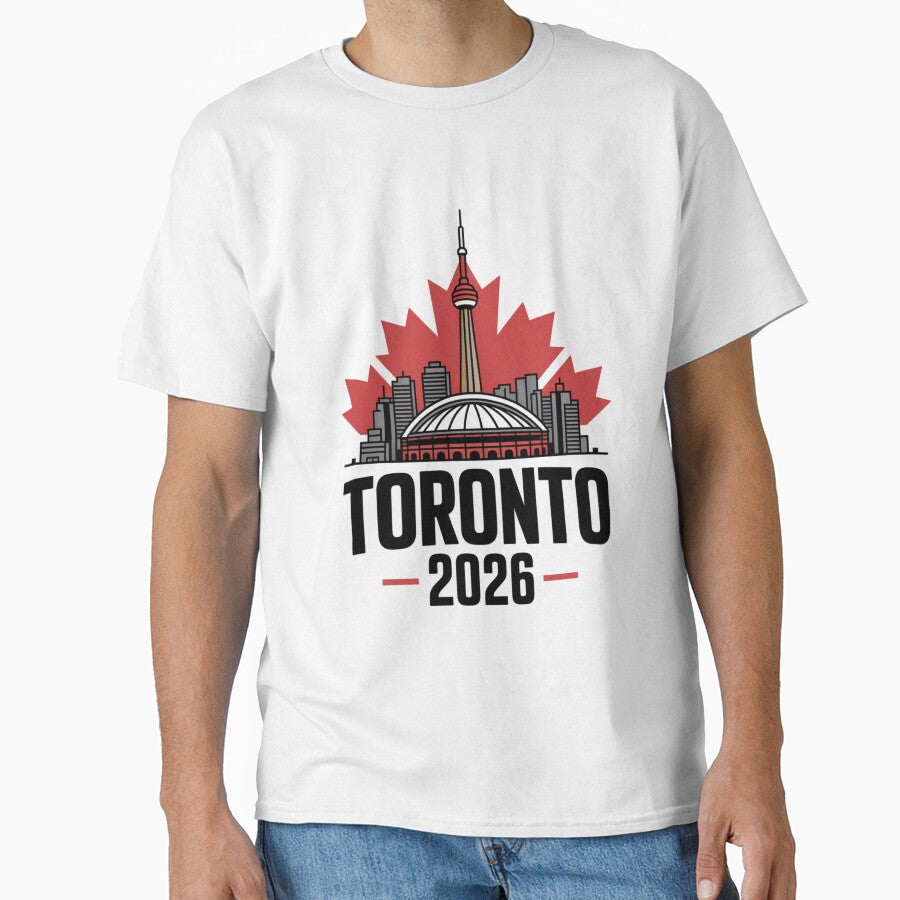 Toronto 2026 CN Tower Stadium Skyline T-Shirt V19 by DarylWelsh2024