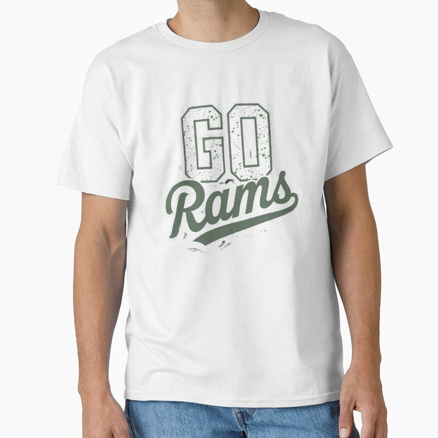 Go Rams Sports Fans Game Day Tee Support Team by ChicTeeLab