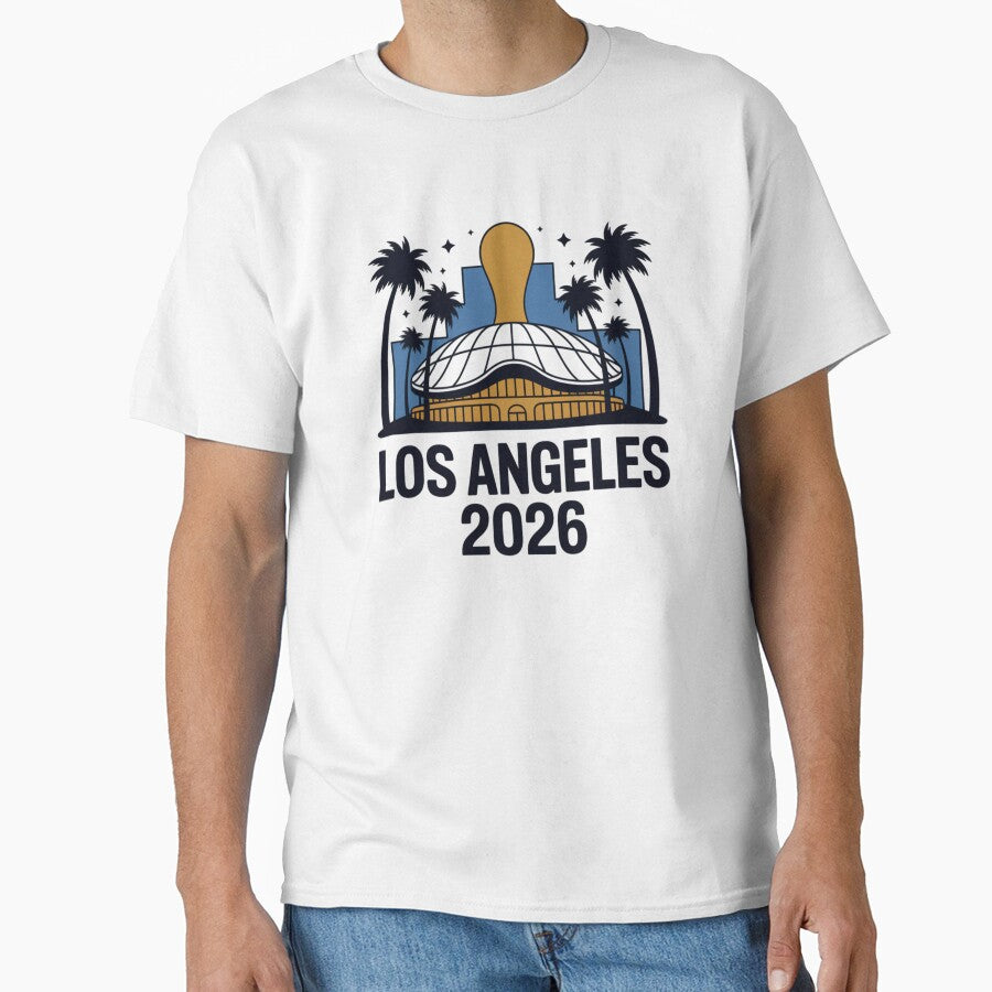 Los Angeles 2026 Palm Tree Sunset T-Shirt V13 by DarylWelsh2024