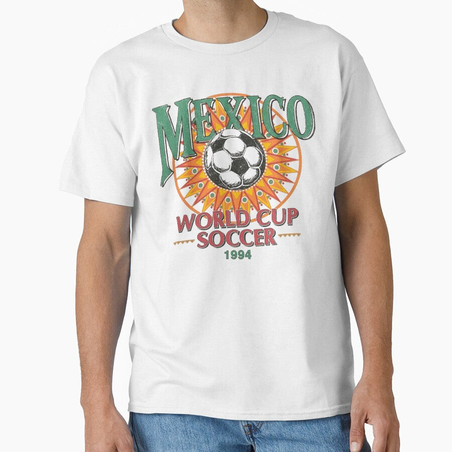 Vintage Mexico Soccer Sun Ball Classic T-Shirt by MichaelAdamArt