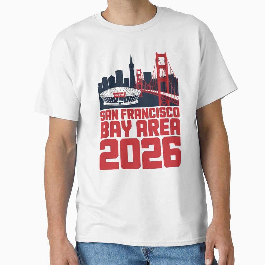 San Francisco Bay Area Golden Gate Stadium T-Shirt V1 by DarylWelsh2024