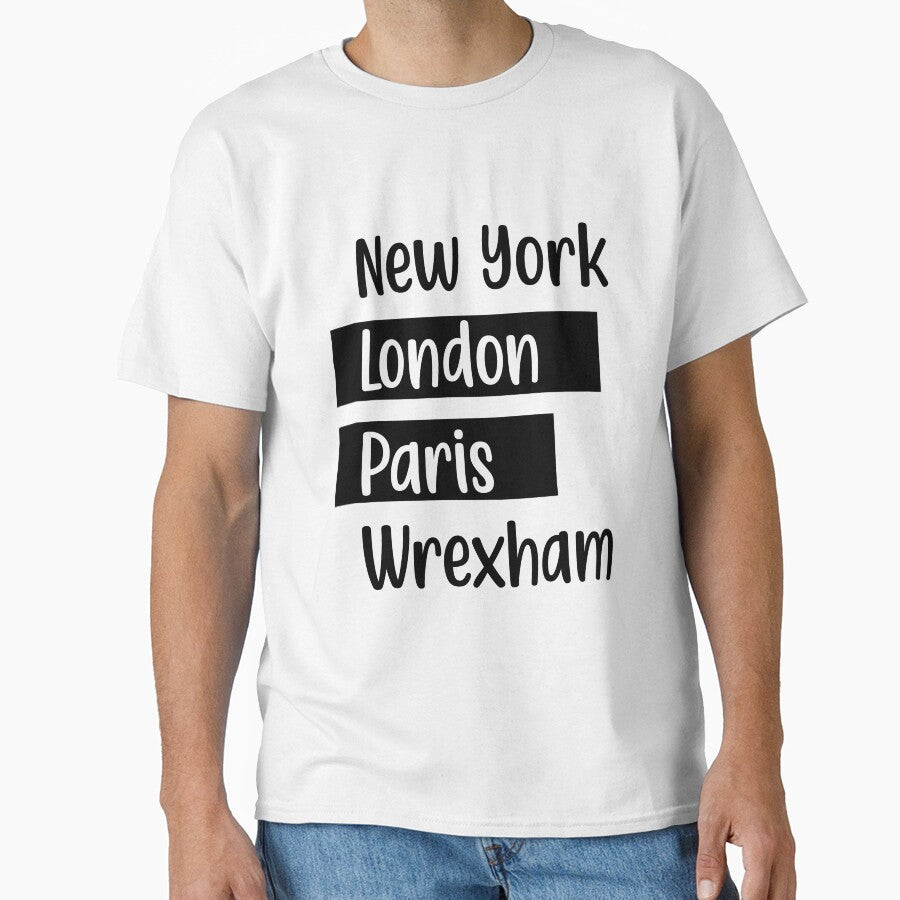 New York London Paris Wrexham - Wales Football Gift by DiogoCalheiros