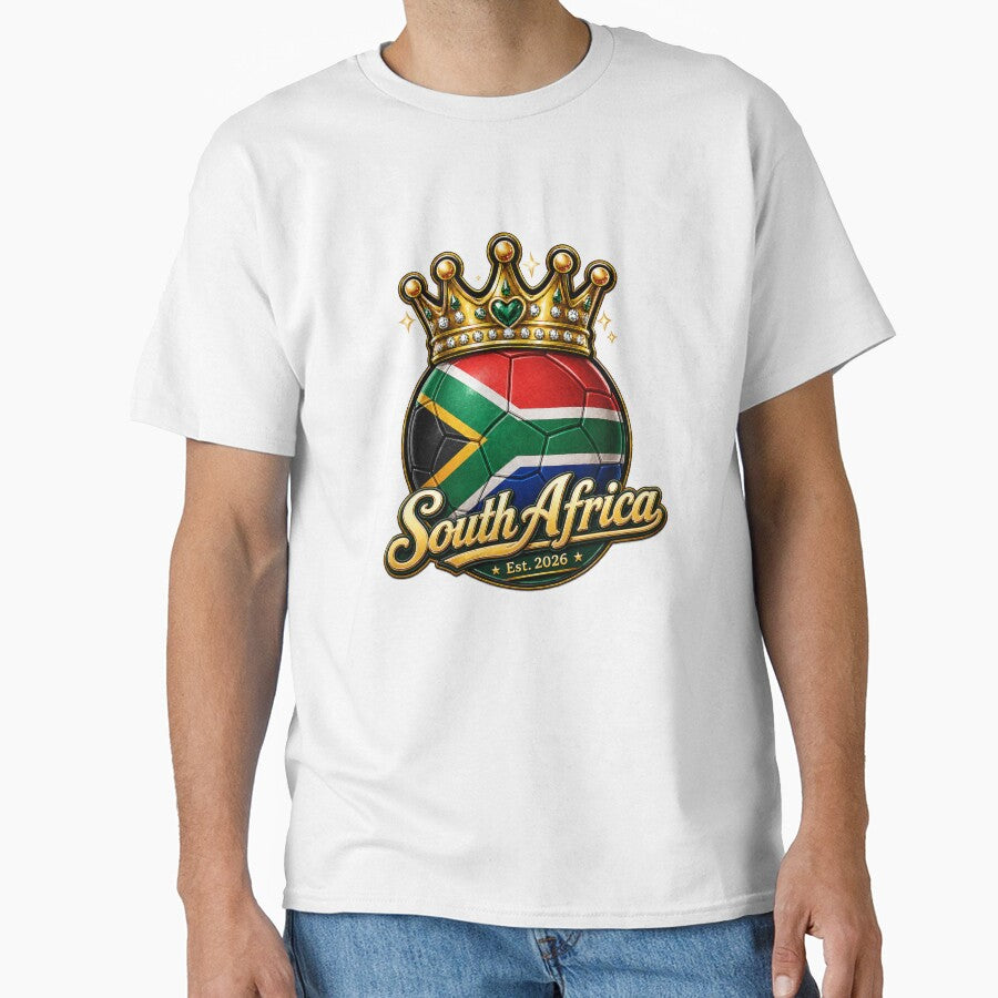 South Africa flag Crowned Soccer Ball by QuiteOrbit