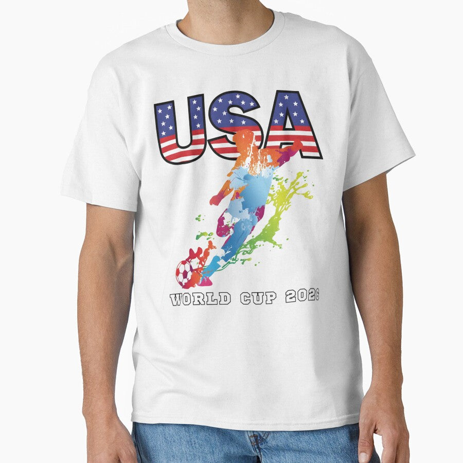 USA CAN MEX 26 Football Shirt | Color Splash International Fan Tee by BelindaVDavis